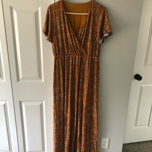 Loft V-neck empire waist maxi dress